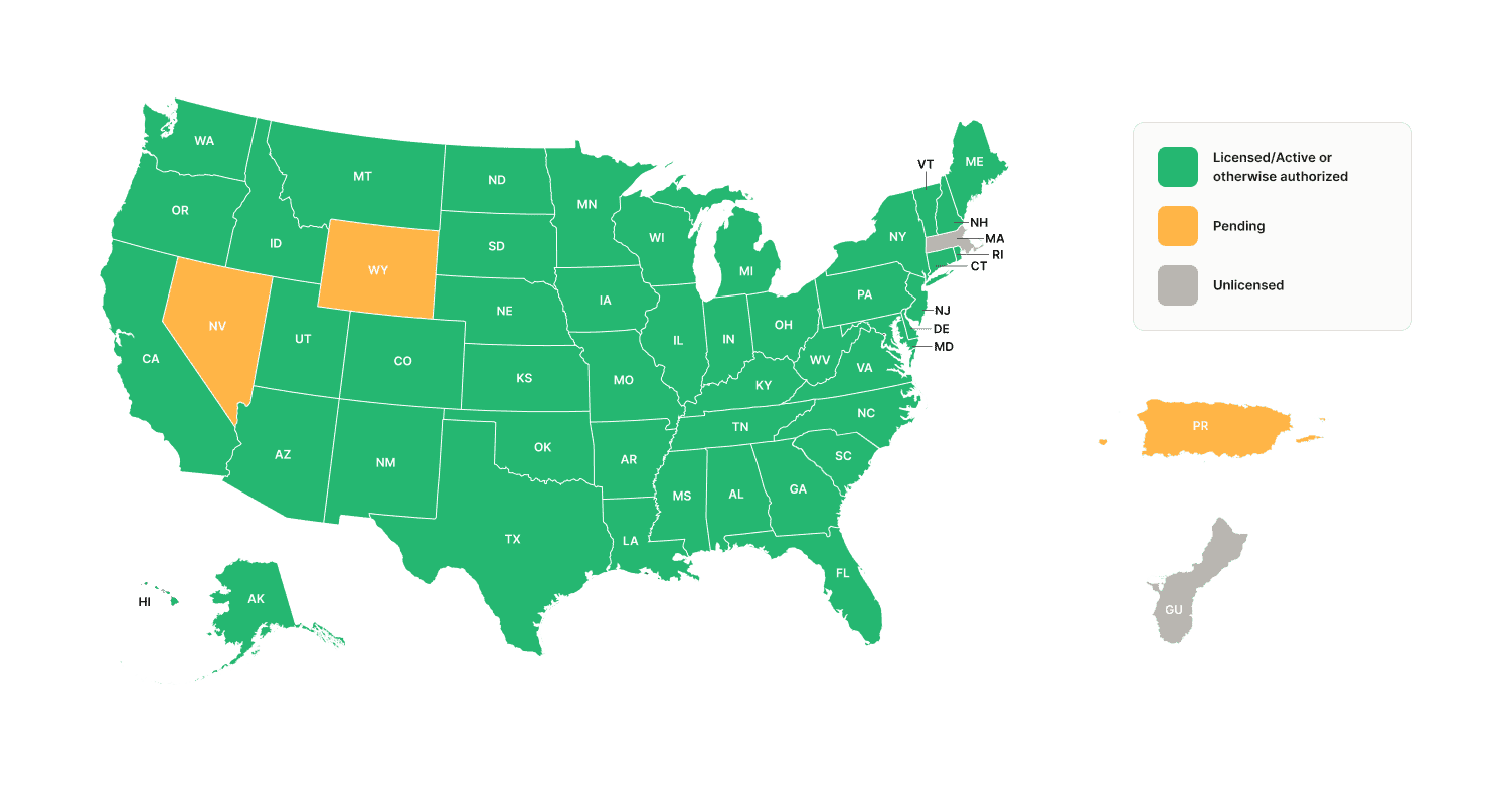 Kompato Licenses by State